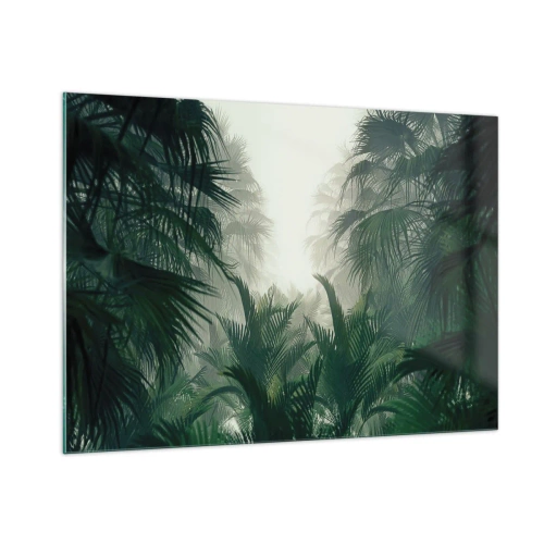 Schilderen op glas - Tropisch mysterie - 100x70 cm
