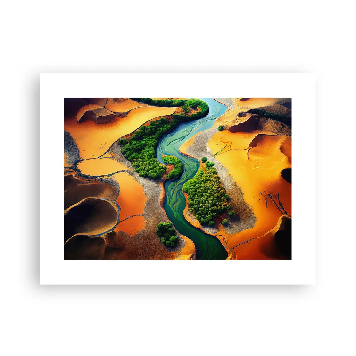 Poster - Levengevende rivier - 40x30 cm