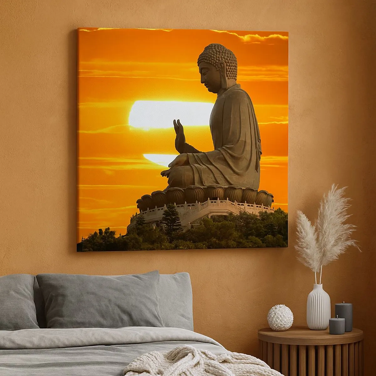 Schilderen op canvas - Geen angst voor de wereld - 30x30 cm