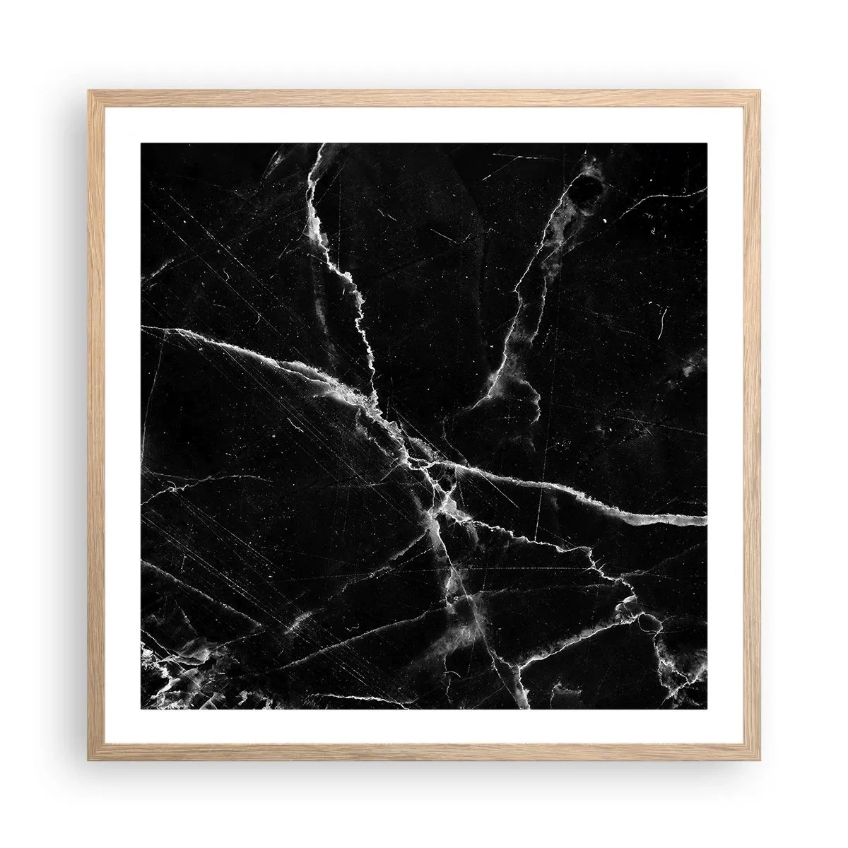 Een poster in een licht eiken lijst - Het geheime leven van steen - 60x60 cm