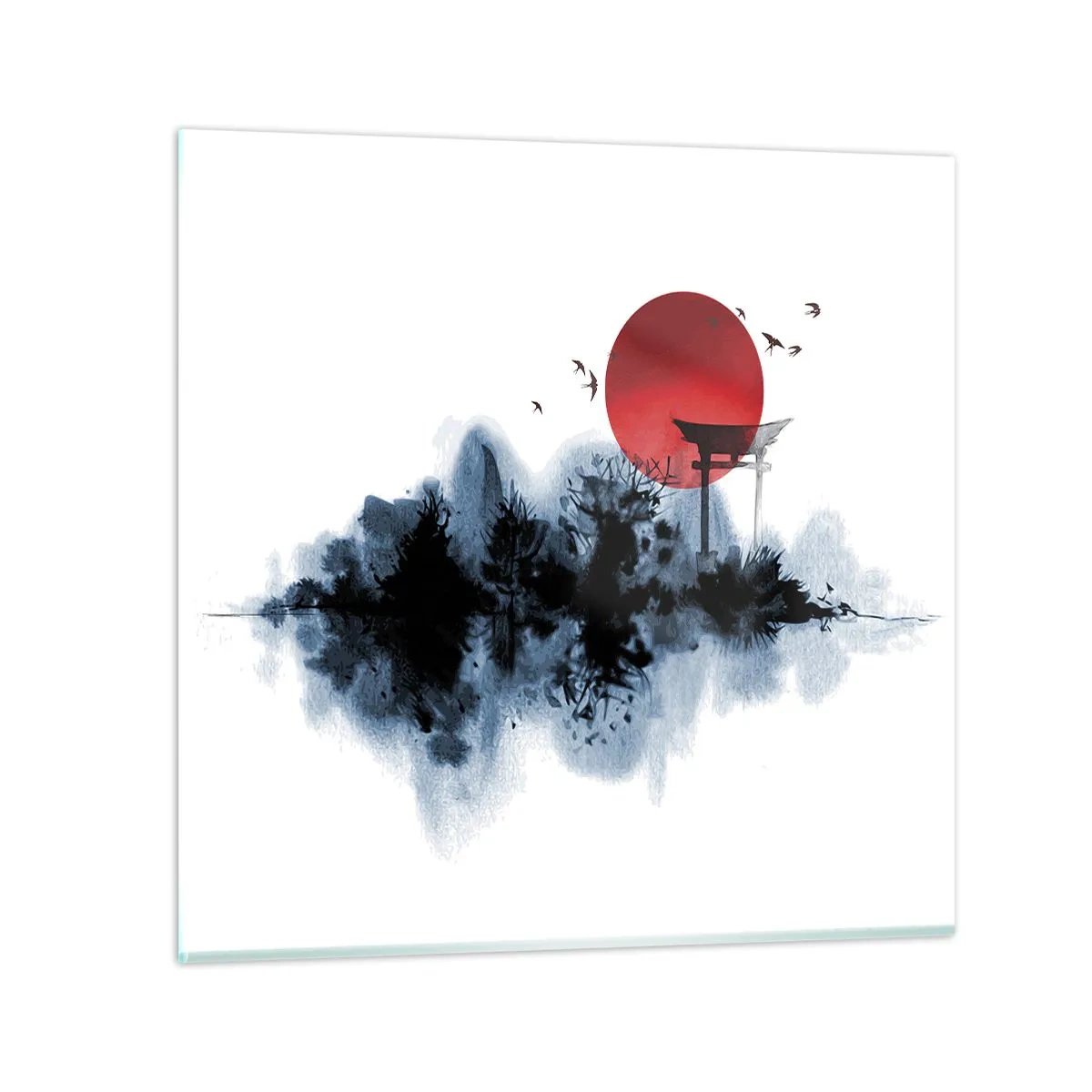 Schilderen op glas - Japanse weergave - 30x30 cm