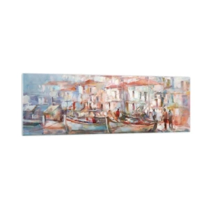 Schilderen op glas - Pastel vakantie - 160x50 cm