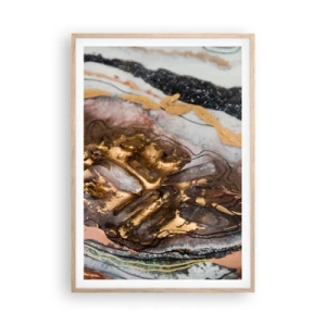 Een poster in een licht eiken lijst - Het element aarde - 70x100 cm