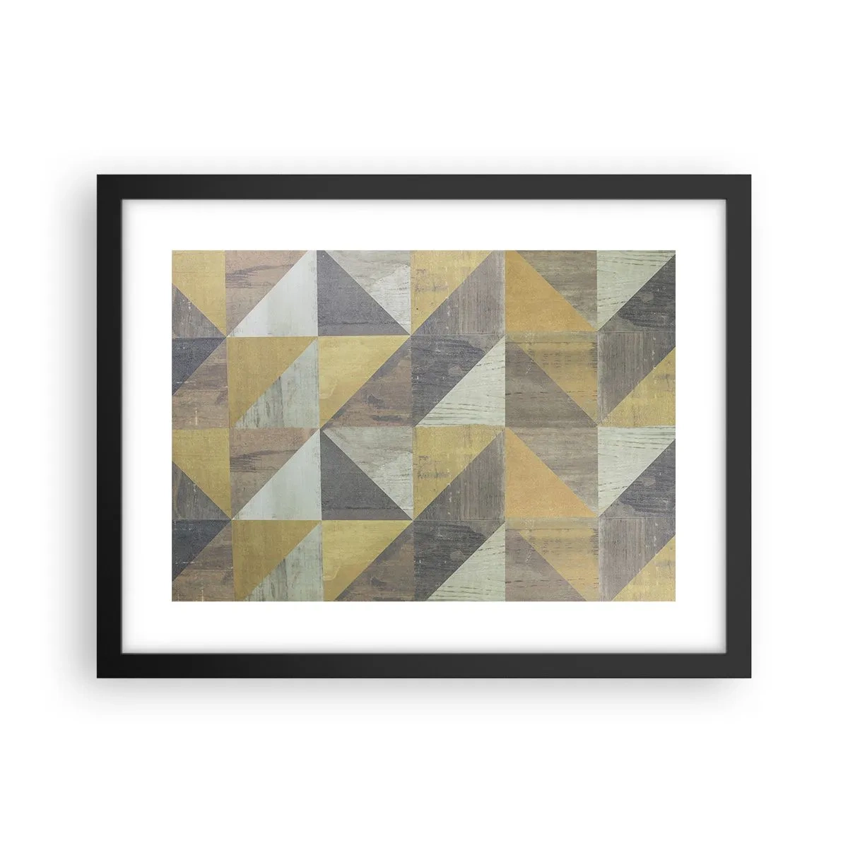 Poster in een zwarte lijst - Op de hoek van de driehoek - 40x30 cm