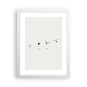Poster in een witte lijst - Vier eenvoudige stappen - 30x40 cm