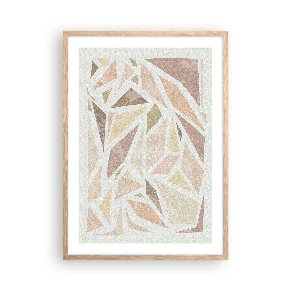 Een poster in een licht eiken lijst - Gebrandschilderd glas compositie - 50x70 cm