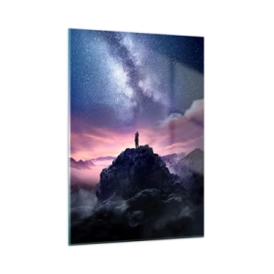 Schilderen op glas - En hij voelde het leven - 50x70 cm