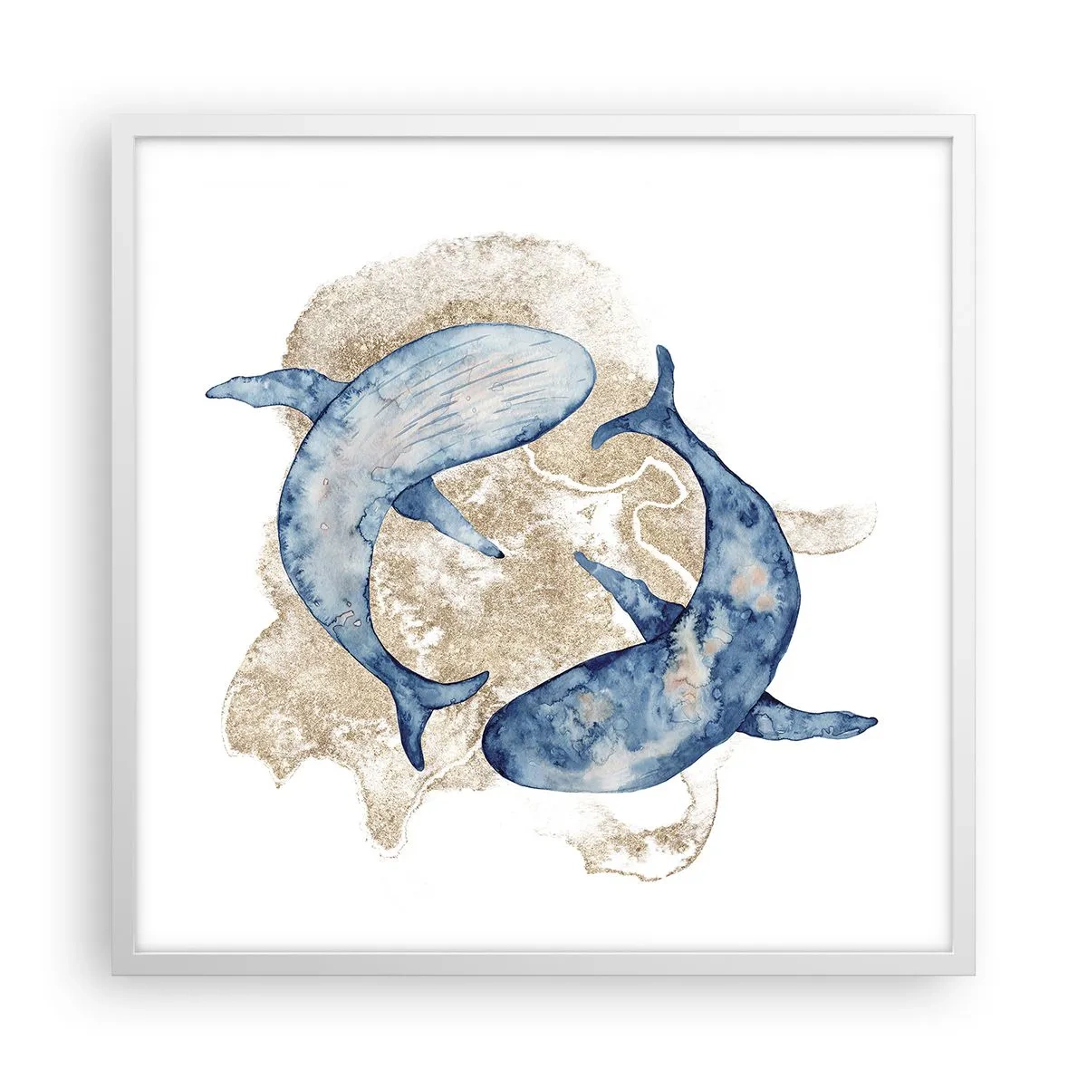 Poster in een witte lijst - Vriendschap of liefde? - 60x60 cm