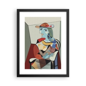 Poster in een zwarte lijst - Door de ogen van Picasso - 30x40 cm