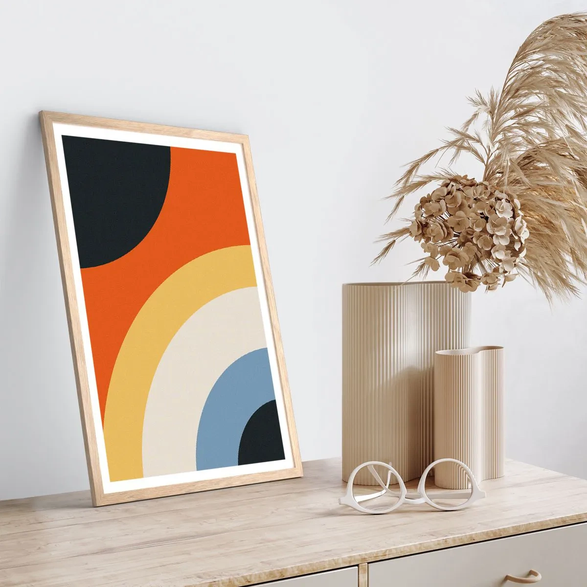 Een poster in een licht eiken lijst - Naar mezelf toe - 70x100 cm