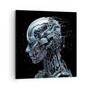 Schilderen op canvas - Technologie is een vrouw - 50x50 cm