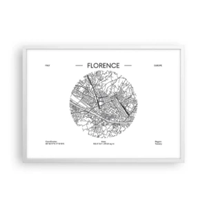 Poster in een witte lijst - Anatomie van Florencia - 70x50 cm