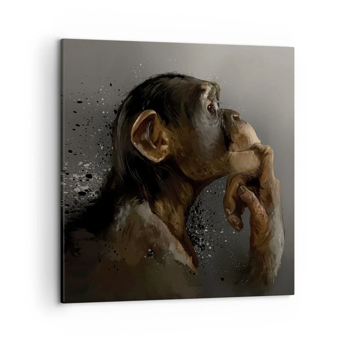 Schilderen op canvas - Zeker een denker - 50x50 cm