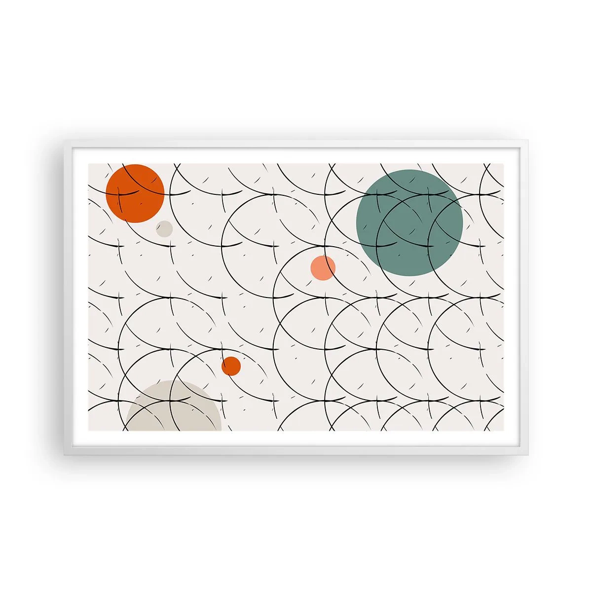 Poster in een witte lijst - In de pop-art-sfeer - 91x61 cm