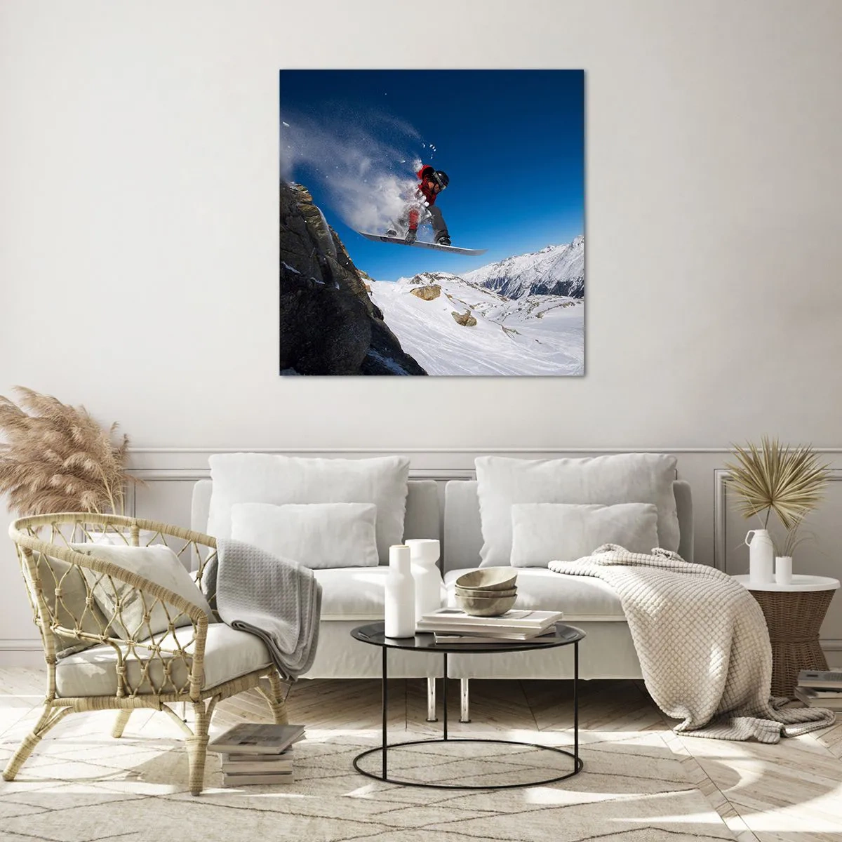 Schilderen op glas - En je werd een deel van de ruimte - 60x60 cm