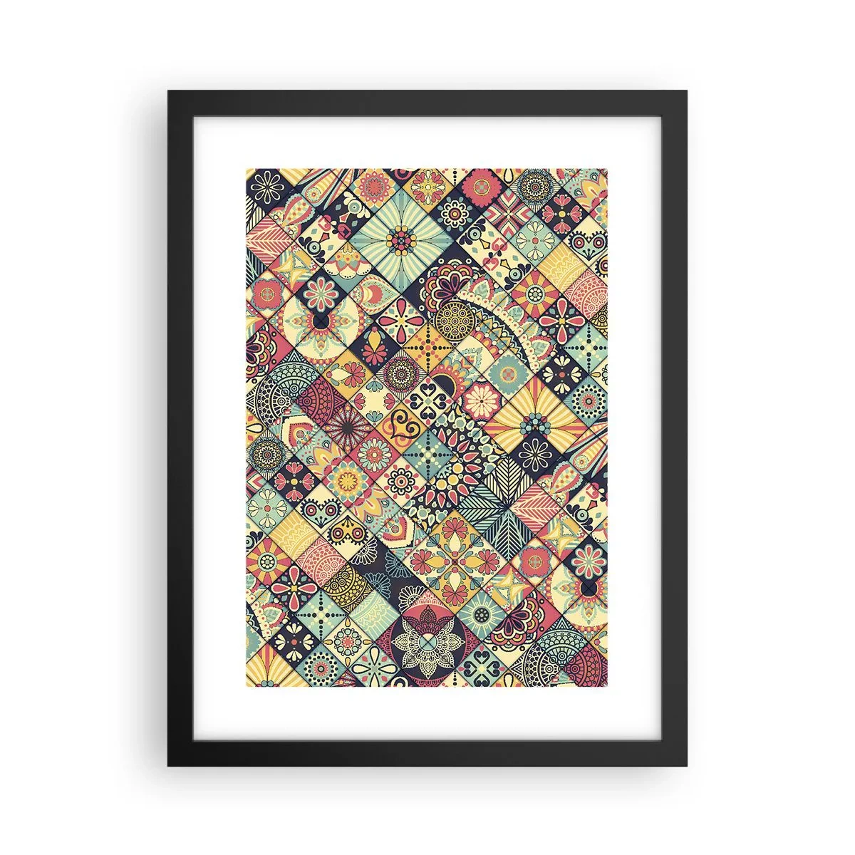 Poster in een zwarte lijst - Marokkaanse sfeer - 30x40 cm