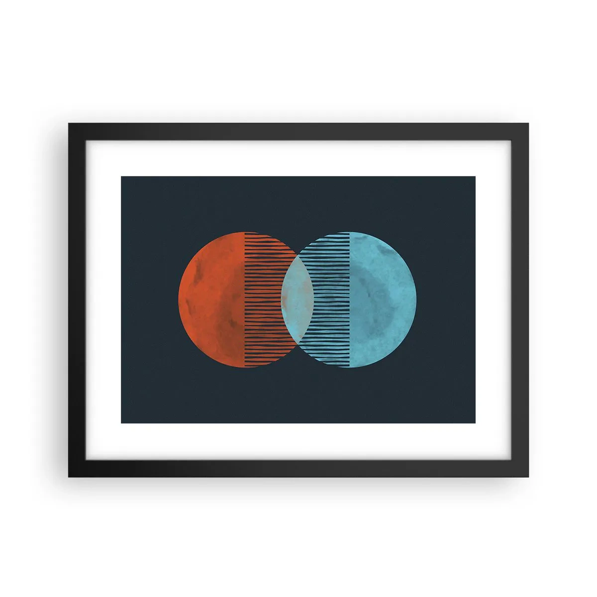 Poster in een zwarte lijst - Astronomische fantasie - 40x30 cm