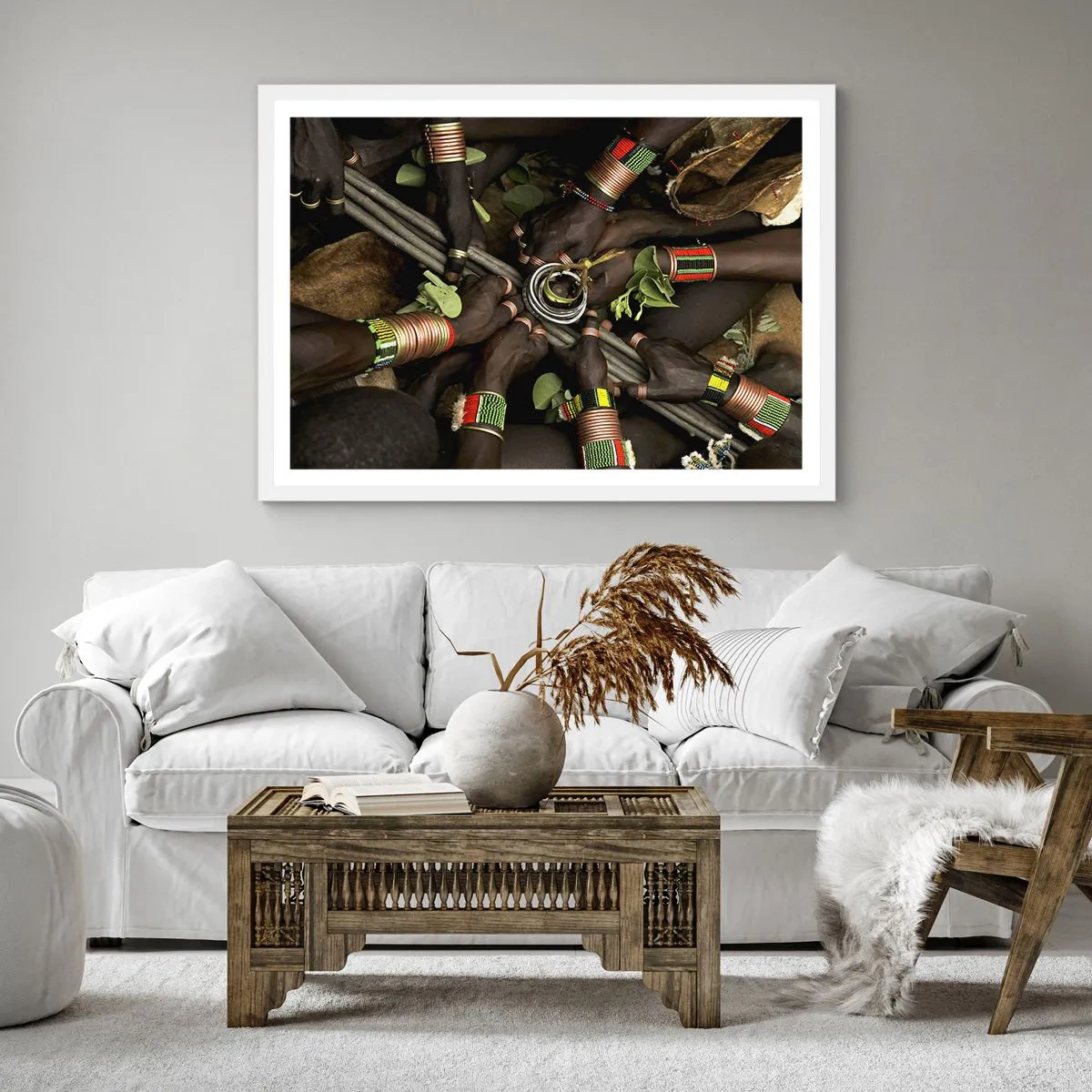 Poster in een witte lijst - Wij zijn samen - 60x60 cm