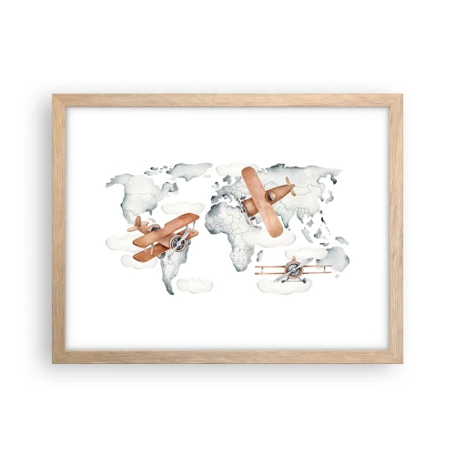 Een poster in een licht eiken lijst - In een pioniersgeest - 40x30 cm