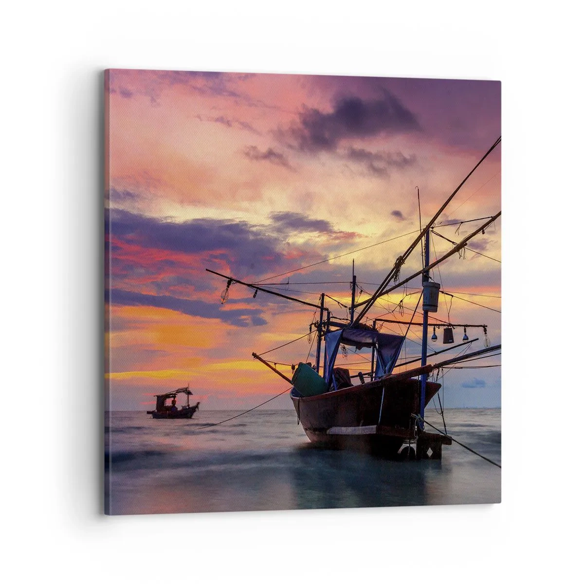 Schilderen op canvas - Exotische avond - 70x70 cm