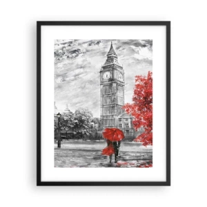 Poster in een zwarte lijst - Een spannende dag - 40x50 cm