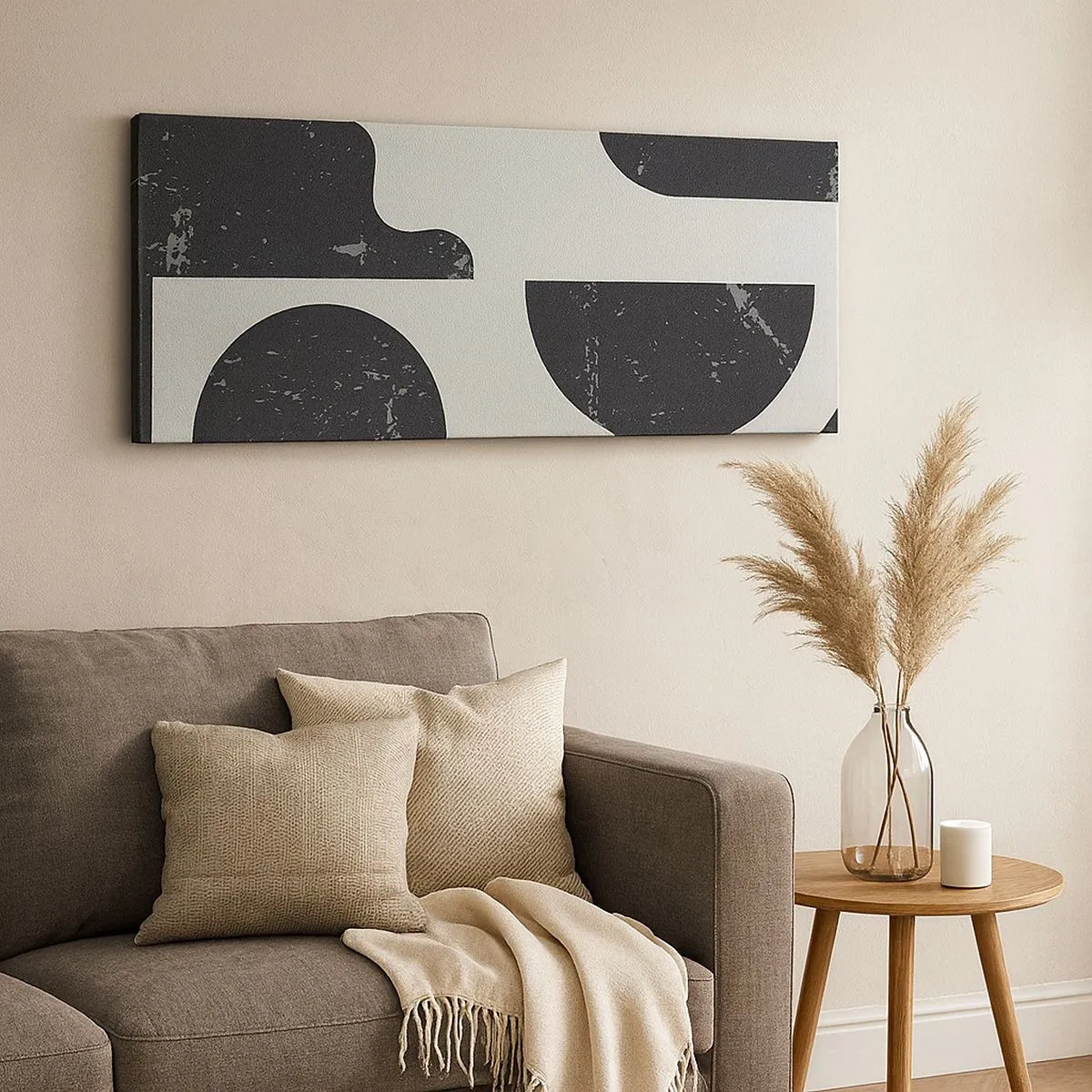 Schilderen op canvas - Compositie boven en onder - 100x40 cm
