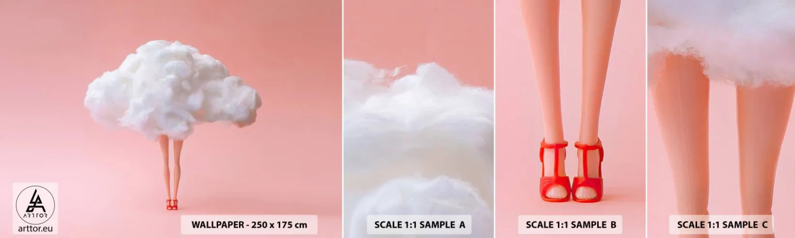 Fotobehang Monster Zelfklevend Deluxe Sticker - Zoete belofte - Abstractie, Vrouw, Benen van de vrouw - 100x30 cm