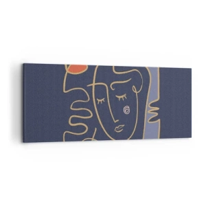 Schilderen op canvas - In nadenken - 120x50 cm