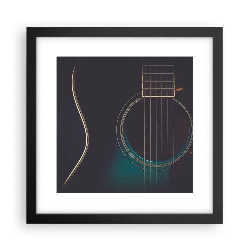 Poster in een zwarte lijst - Nog even voordat het klinkt - 30x30 cm