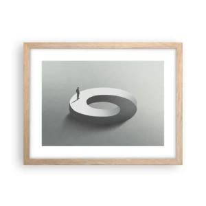 Een poster in een licht eiken lijst - En wees hier slim - 40x30 cm