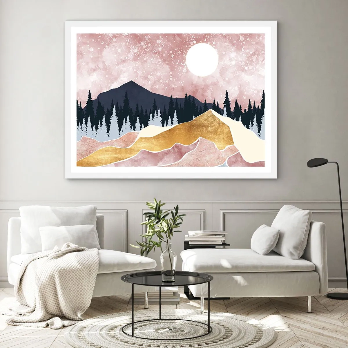 Poster in een witte lijst - Nachtwacht - 100x70 cm