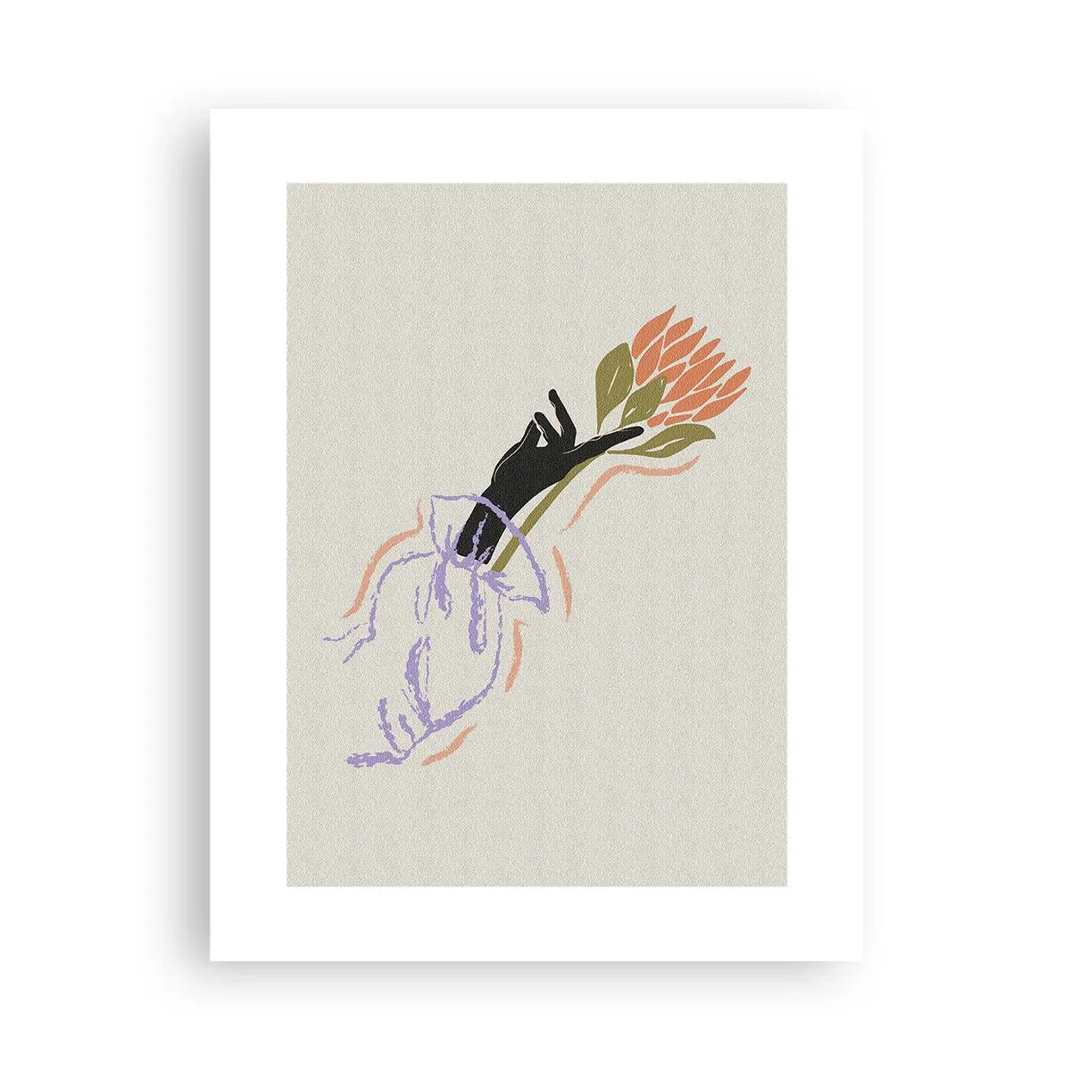 Poster - Zusterlijke aanraking - 30x40 cm