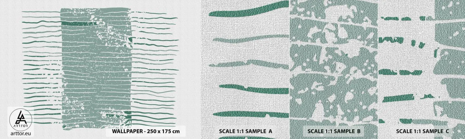 Fotobehang Monster Premium Canvas - Mariene abstractie - Minimalisme, Pastel, Hipster - 100x30 cm