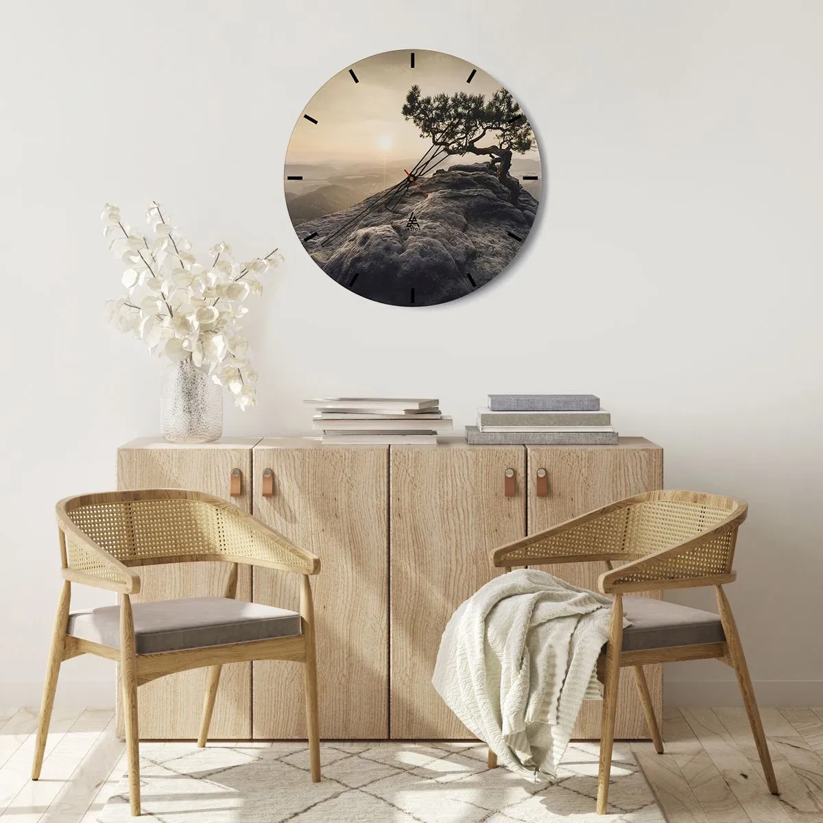 Wandklok - Klok - Het leven wint altijd - 30x30 cm