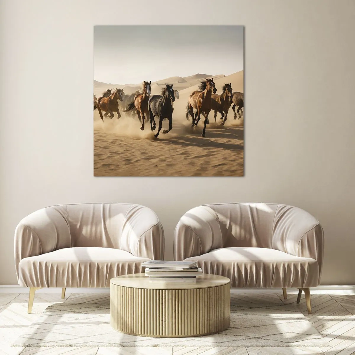 Schilderen op glas - Vrij als de wind - 70x70 cm