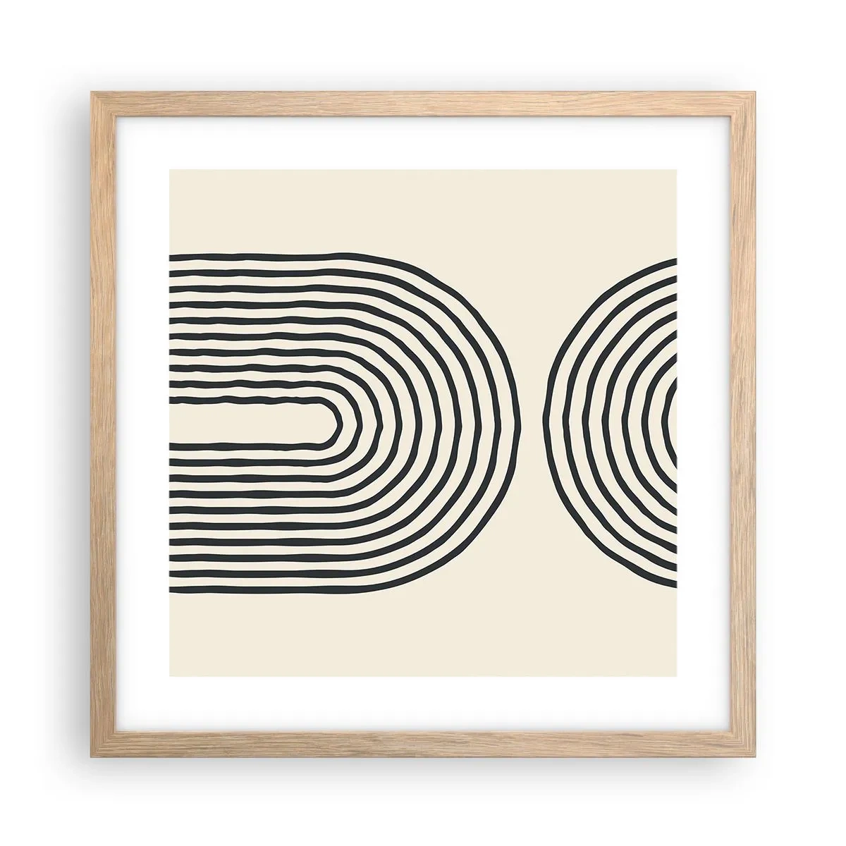 Een poster in een licht eiken lijst - In een ogenblik ... - 40x40 cm