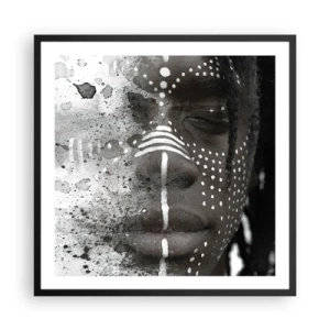 Poster in een zwarte lijst - Ontdek de oergeest - 60x60 cm