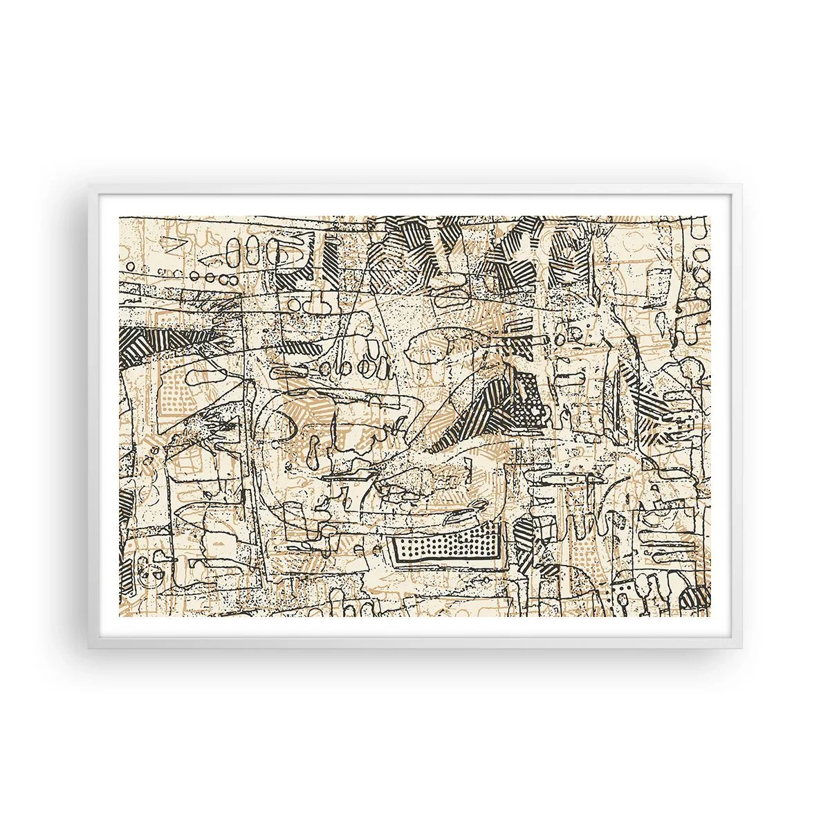 Poster in een witte lijst - Het wacht om te worden gedecodeerd - 100x70 cm