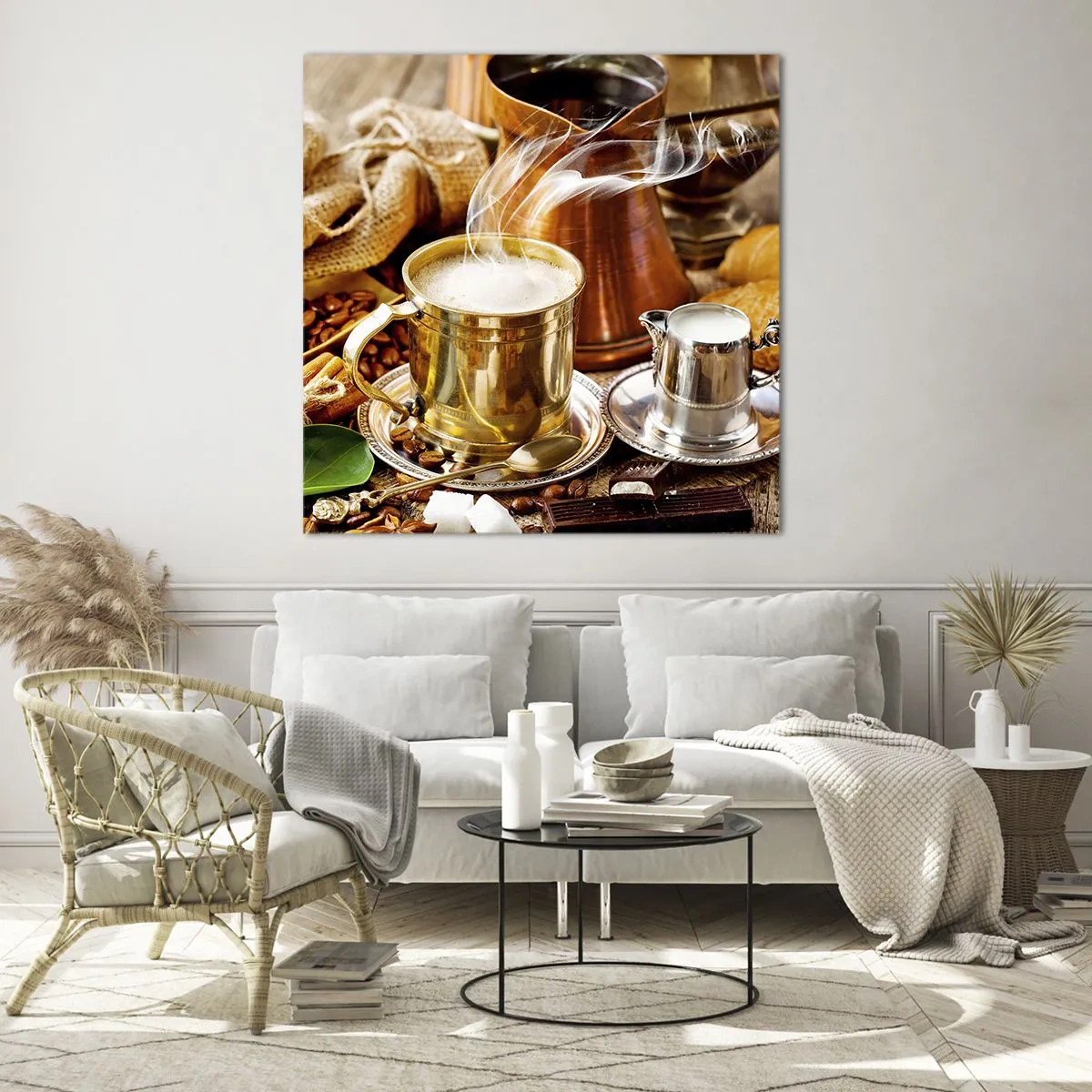 Schilderen op glas - Prettige dag! - 70x70 cm