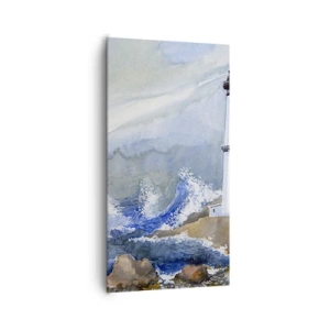 Schilderen op canvas - Tegen de duisternis en de storm - 65x120 cm