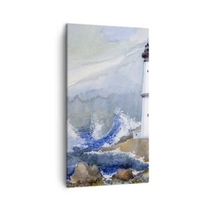 Schilderen op canvas - Tegen de duisternis en de storm - 45x80 cm
