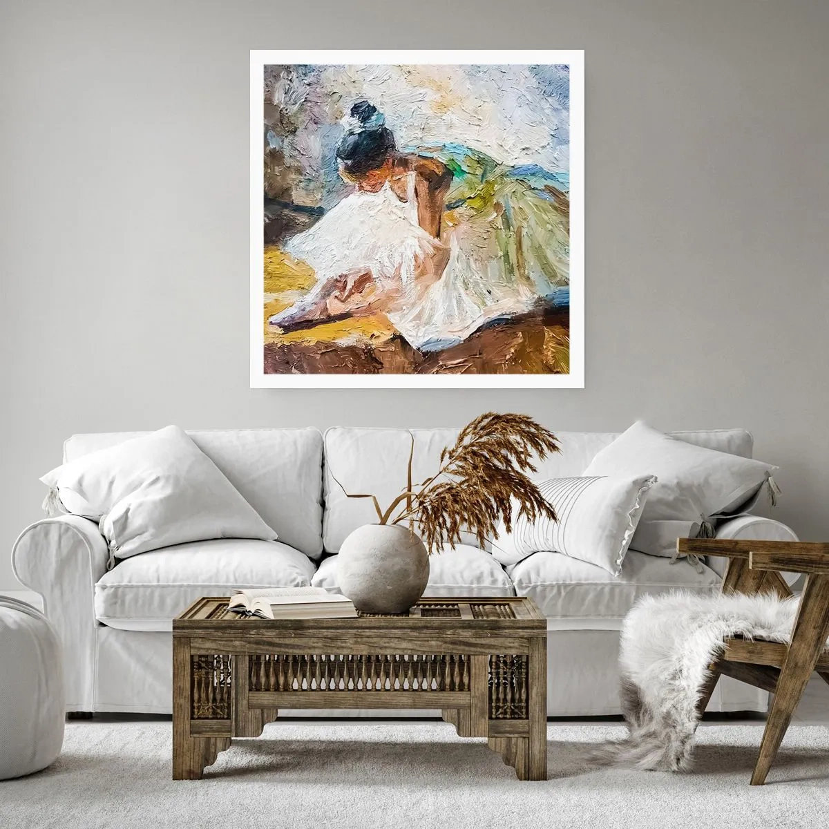 Poster - Naar een schilderij van Degas - 30x30 cm