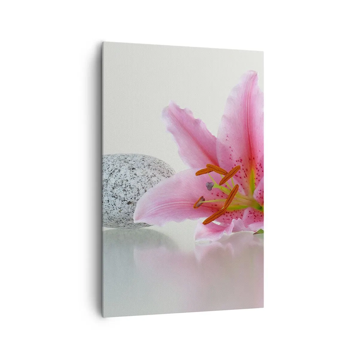 Schilderen op canvas - Een studie in roze, grijs en wit - 80x120 cm