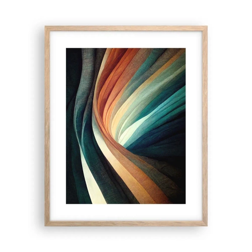 Een poster in een licht eiken lijst - Geweven uit kleuren - 40x50 cm