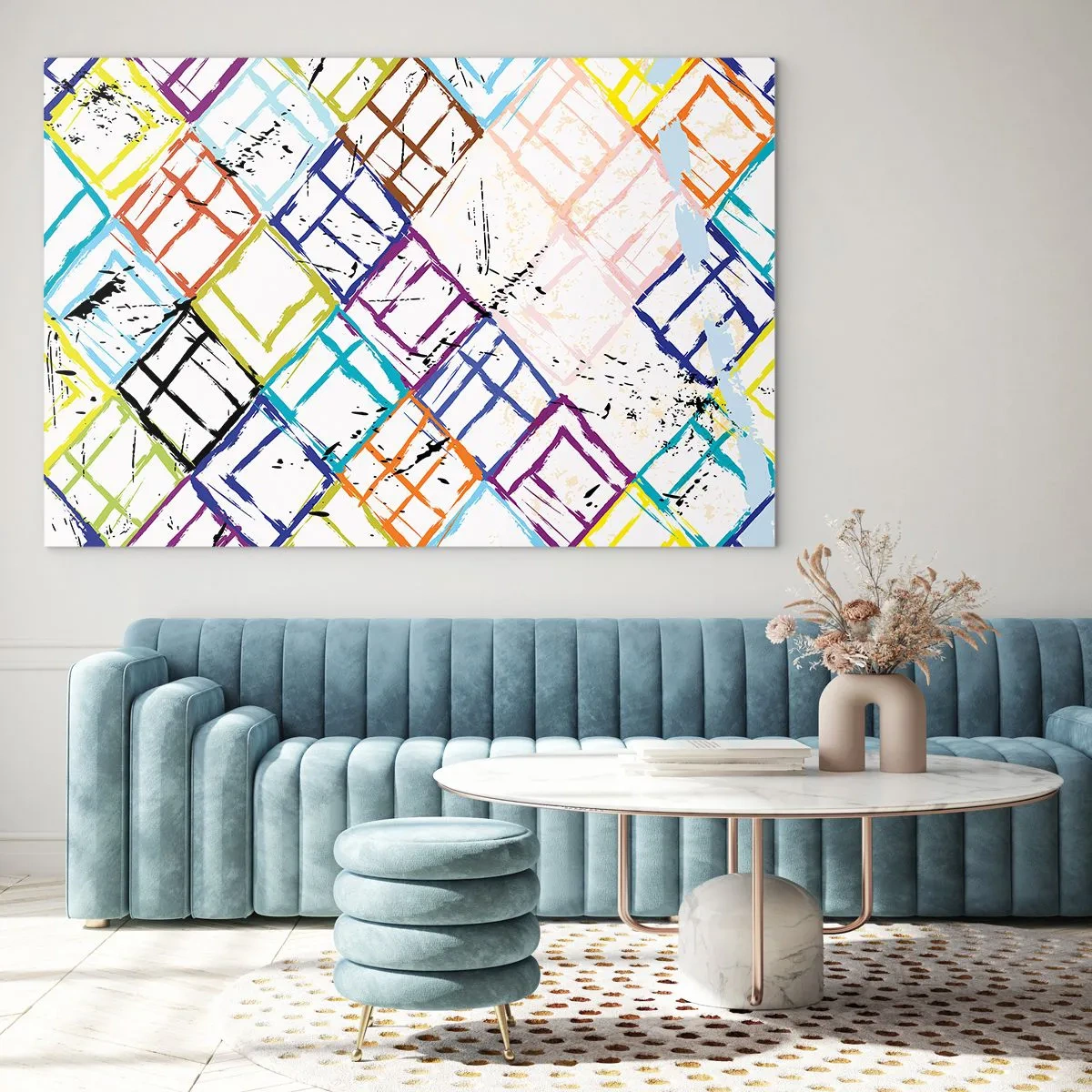 Schilderen op glas - Cellen te huur - 100x70 cm