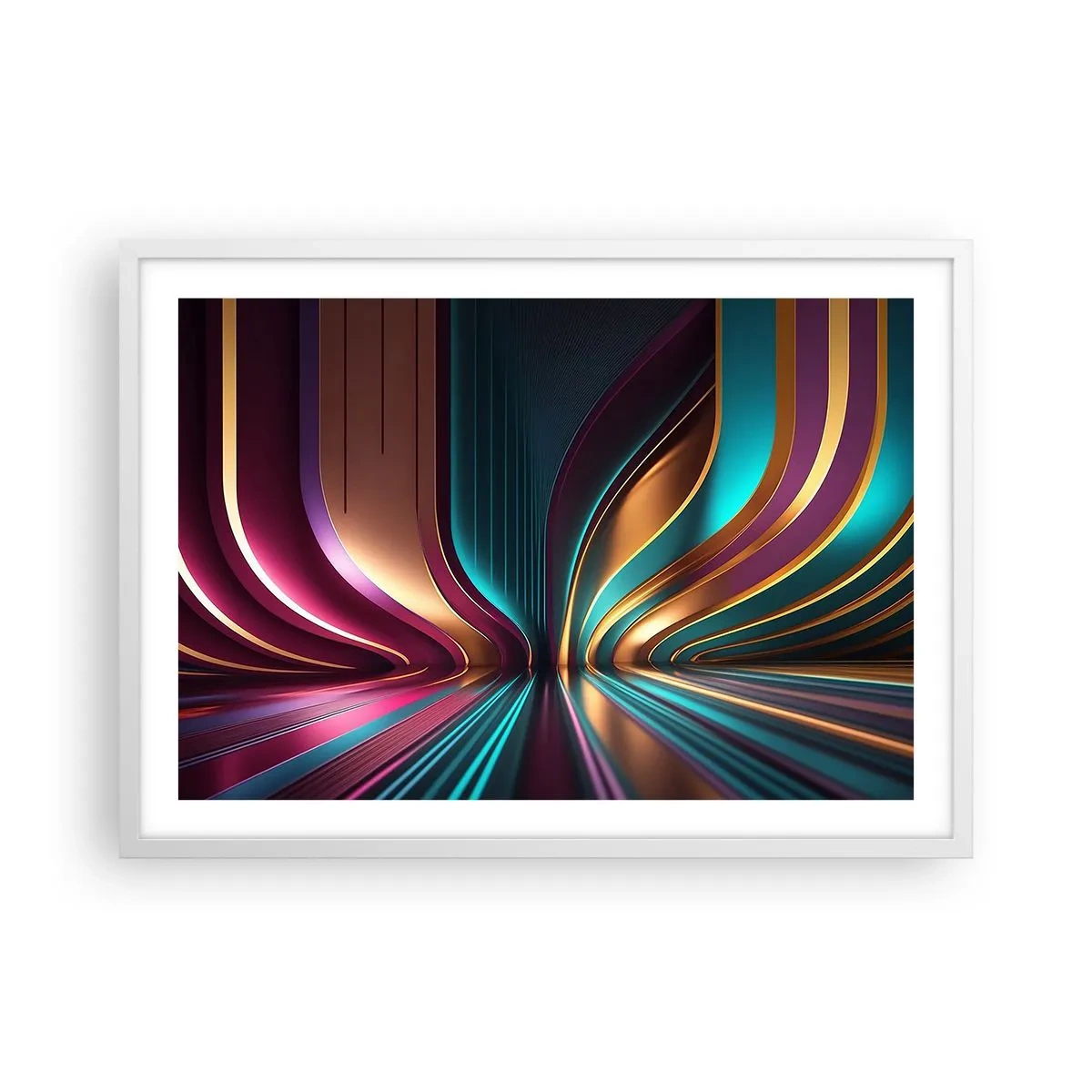 Poster in een witte lijst - Architectuur van licht - 70x50 cm