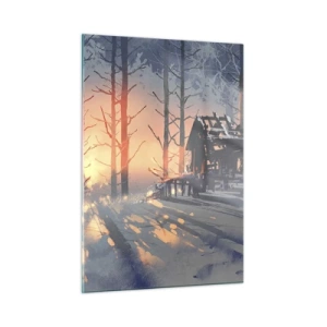 Schilderen op glas - Alleen de zon kijkt hier naar binnen - 50x70 cm