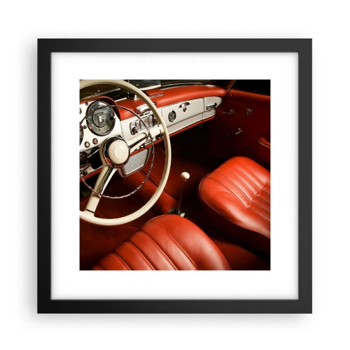 Poster in een zwarte lijst - Vintage luxe - 30x30 cm