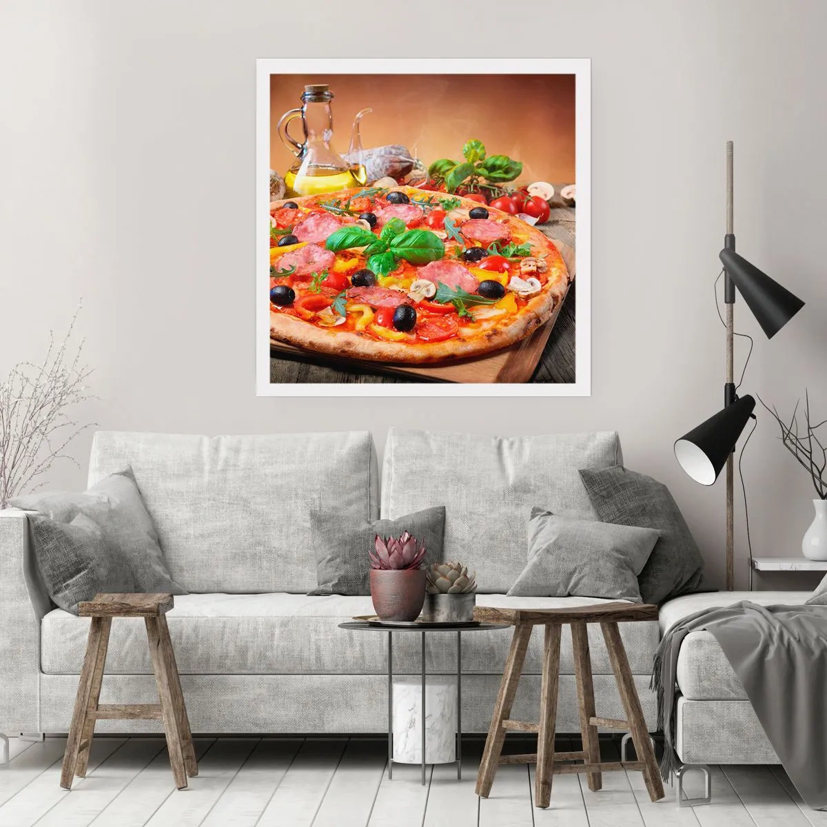 Poster - Met echte Italiaanse smaak - 60x60 cm