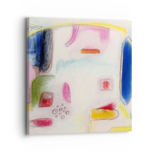 Schilderen op canvas - Meer bol dan hol of plat - 30x30 cm